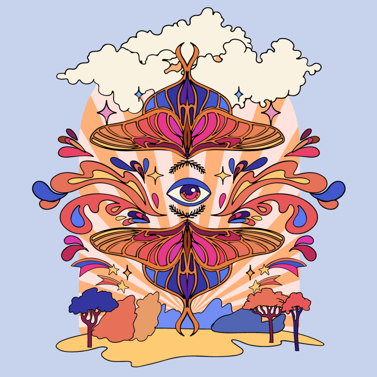 Mirror artwork in Illustrator